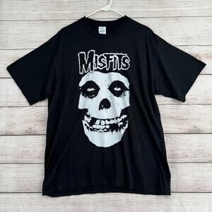 Misfits Classic Fiend Skull T-Shirt Adult XL Black White Punk Rock